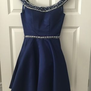 Morilee Designer Dress, Navy, with pockets, size 0